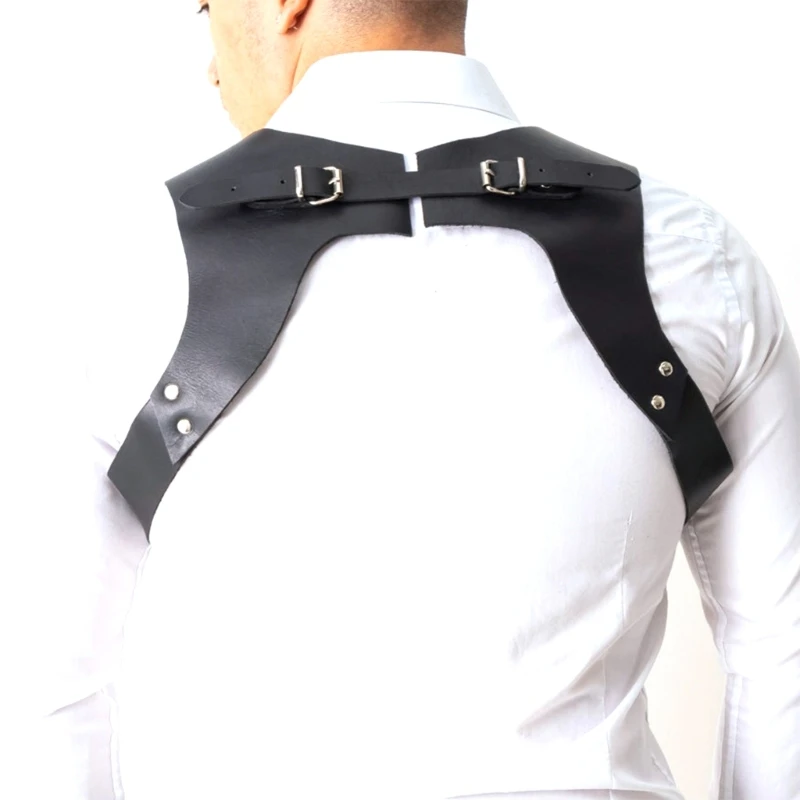 Vintage Leathers Suspender Men Shoulder Harness Belt Costumes Chest Muscle Belt Dropshipping