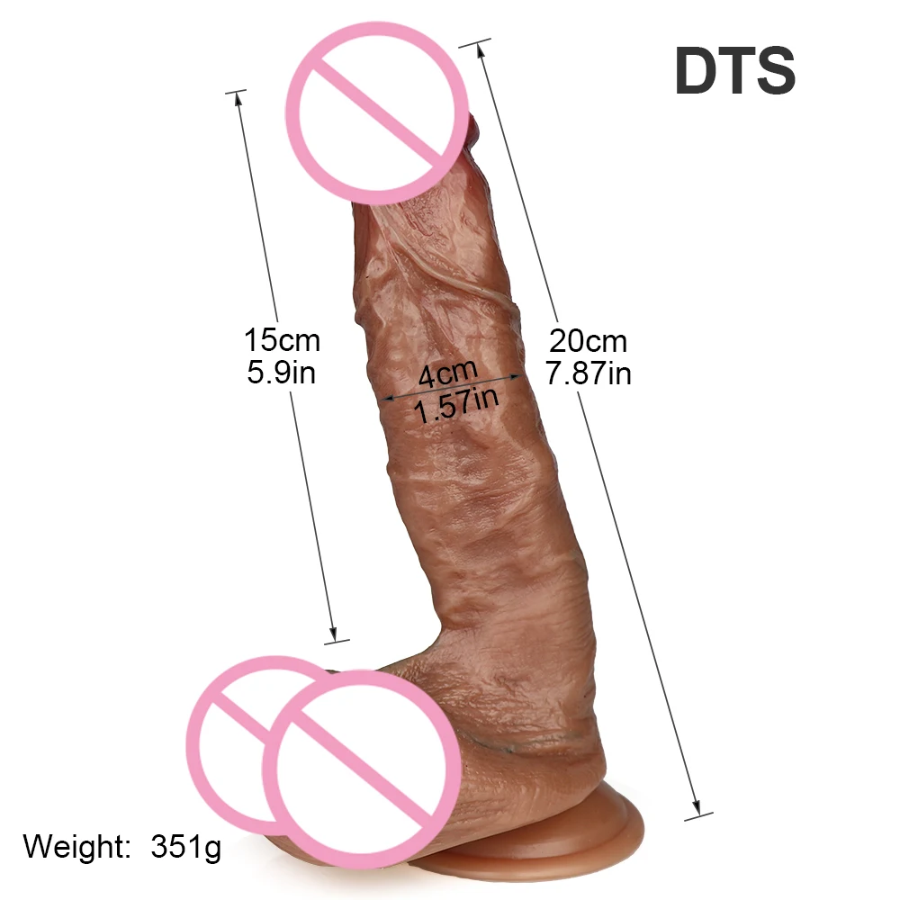 Soft Sexy Huge Dildo Realistic Penis Suction Cup G Spot Vagina Stimulator Double-layer Silicone Big Dildos Sex Toys for Woman