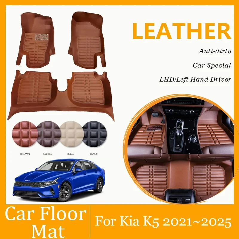 

Car Floor Mats For Kia Optima K5 DL3 2021 2022 2023 2024 2025 Waterproof Pad Foot Carpet LHD Rug Cover Auto Interior Accessories