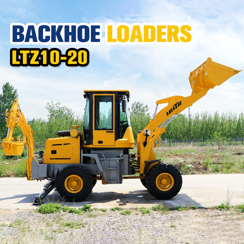 China 4*4 wheel backhoe loader 3 tons excavator loader tractor excavator