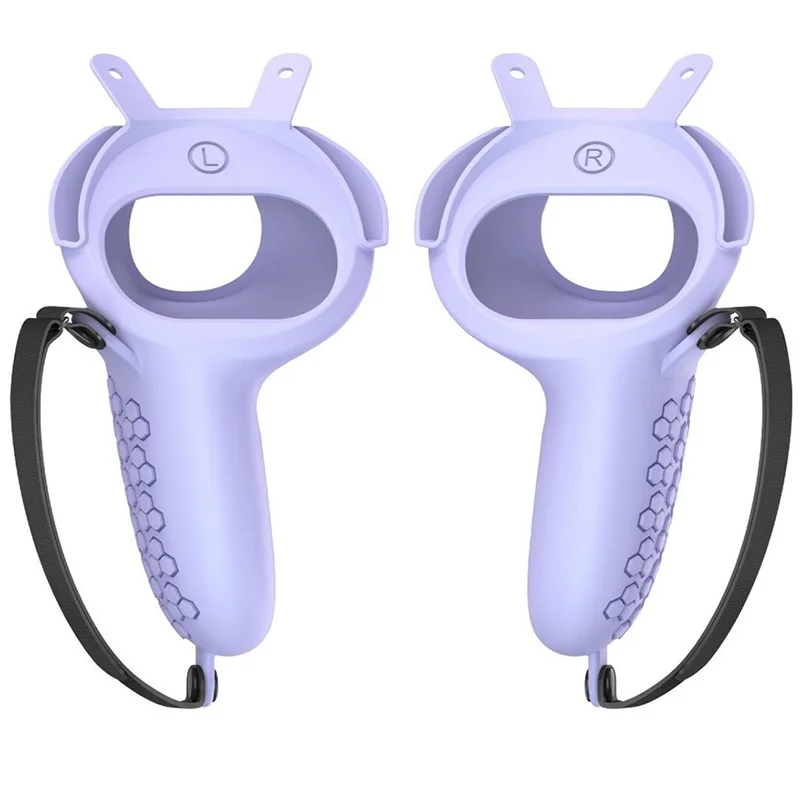 Надежный силиконовый защитный чехол для Meta Oculus Quest2, набор из 5 предметов, нескользящие и противоскользящие аксессуары VR, фиолетовый