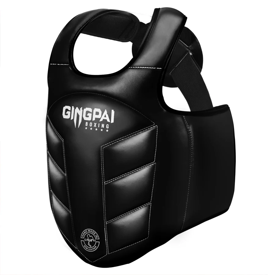 GINGPAI Boxing Solid Body Protector Chest Guard Kickboxing Martial Arts Muay Thai MMA Rib Shield Armour For Training