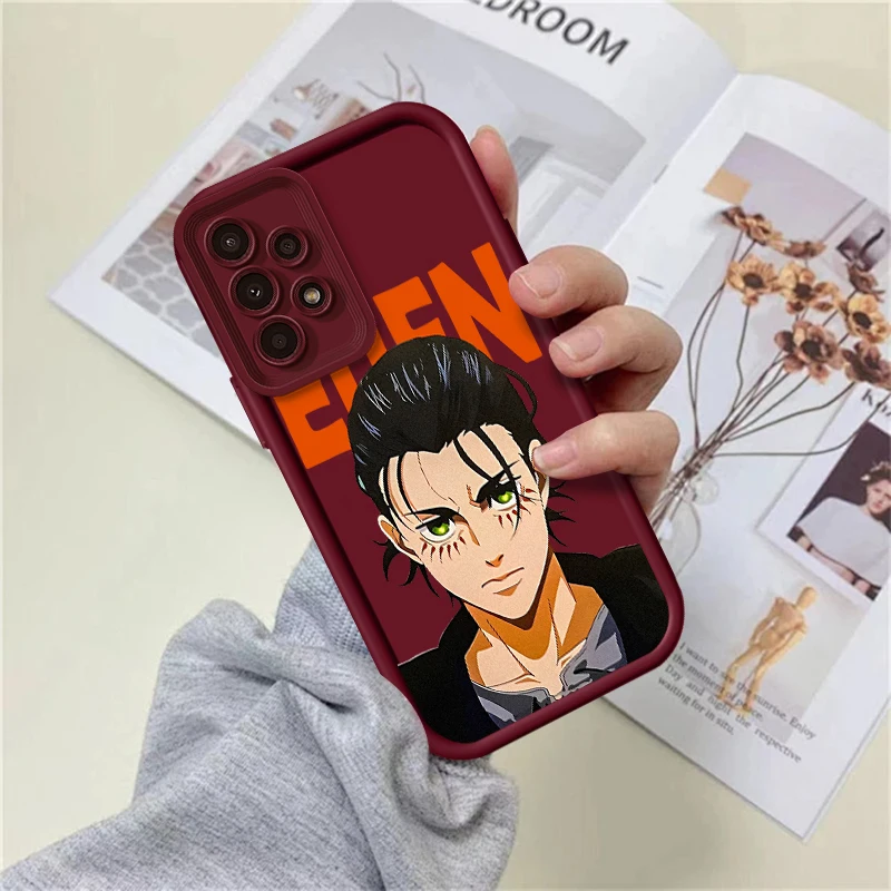 Anime A-Attack T-Titan Art For Samsung A73 A71 A54 A53 A52 A51 A33 A32 A21S A14 A13 A12 A25 A04 A05 5G Eye Ladder Cover