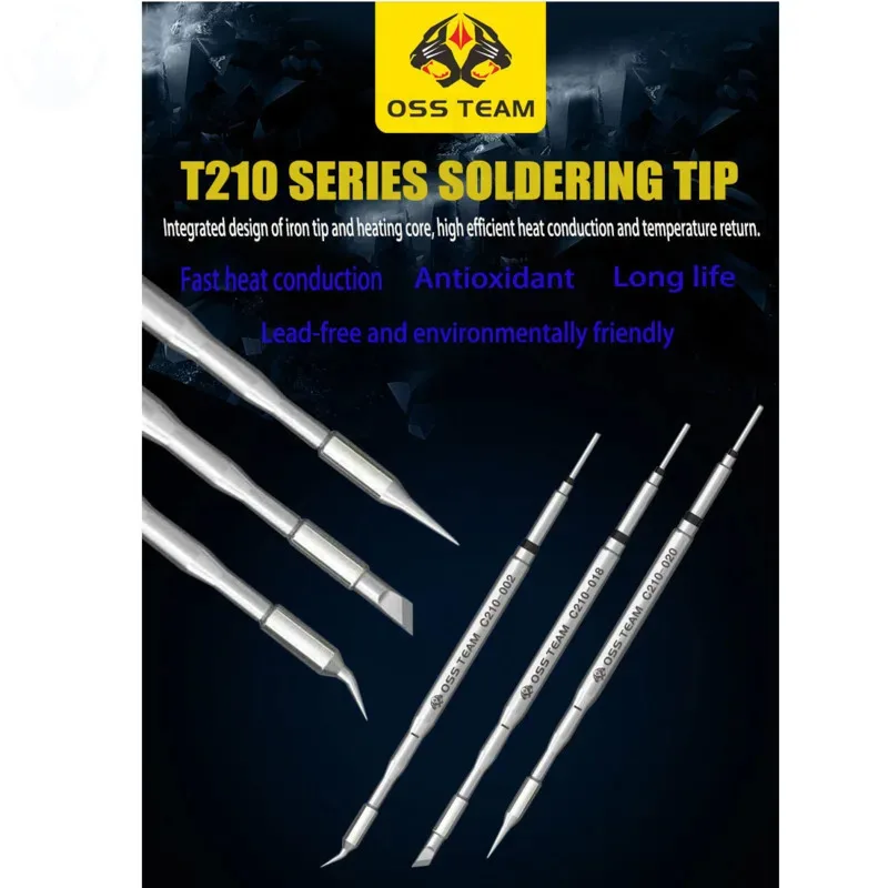 C210 Series Integrated Soldering Iron Tips and Heating Core Efficient Heat Conduction Temperature Recovery for C210