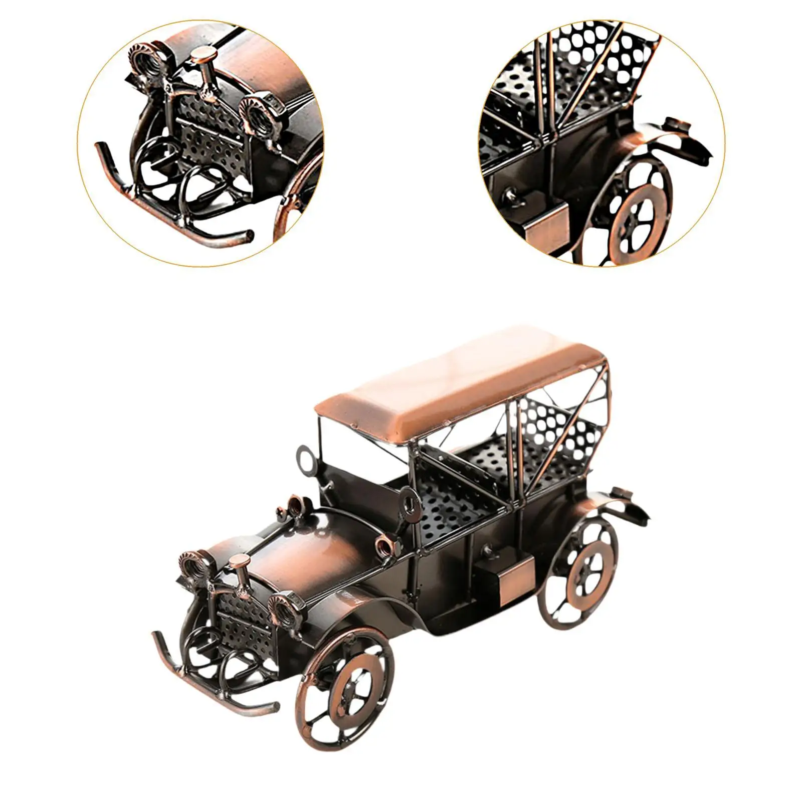 Vintage Designed Metal Car Model Handcrafted Collection Versatile Decorative for Boyfriend 8.2x2.3x4.7inch Desktop Decoration