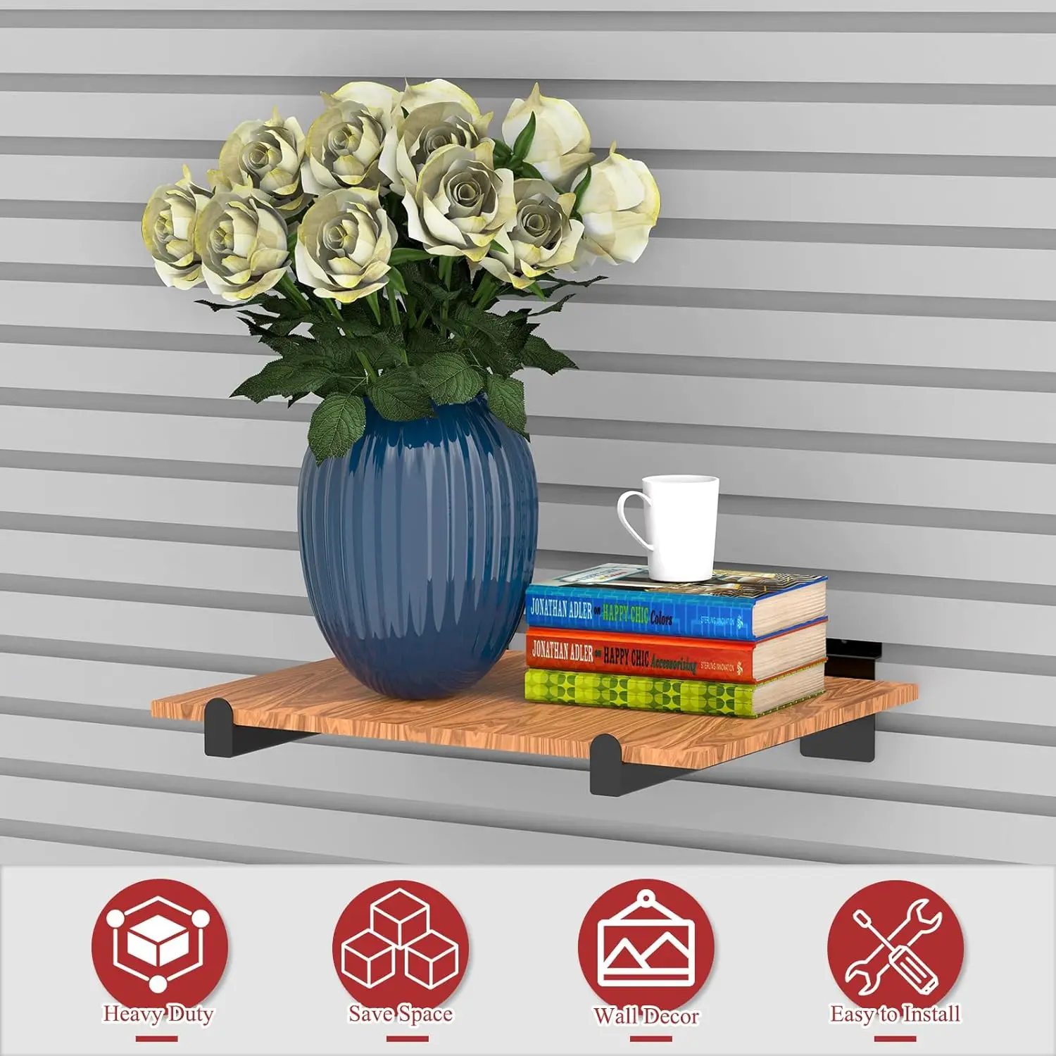 دعامات أرفف معدنية سوداء مقاس 12 بوصة، عبوة من 24 قطعة، خطافات Slatwall شديدة التحمل للعرض