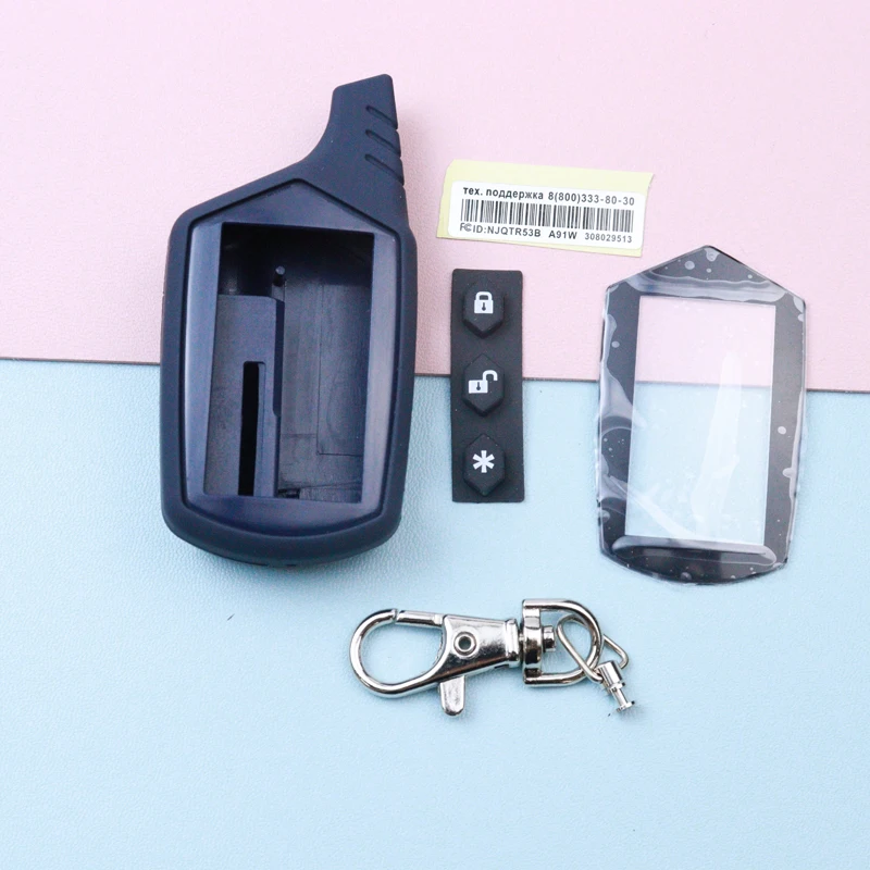 

3 Buttons Car Key Housing Key Case Shell for Starline A91 A61 B9 B91 B6 B61 V7 Russian Two Way Version LCD 2 Way Alarm