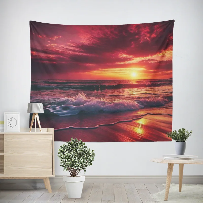 

Новый скандинавский стиль пейзажный гобелен настенная ткань современный простой домашний художественный настенный гобелен для гостиной спальни декоративный гобелен