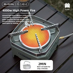 New 4000W Outdoor Infrared Stove Energy Conservation High Firepower Camping Stove Split Type Furnace Windproof Stove Head
