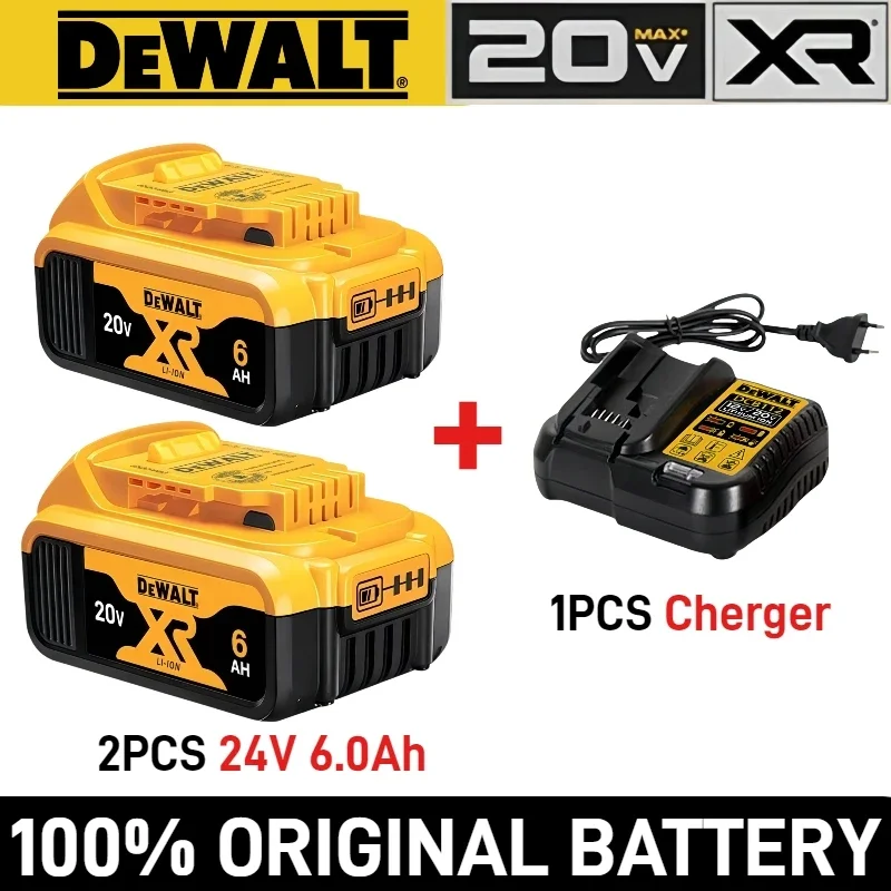 

【100% ORIGINAL】Dewalt 20V Battery 6Ah lithium-ion battery for Dewalt Power Tool DCB206 DCB205 DCB204 DCB609 DCB184 DCB200
