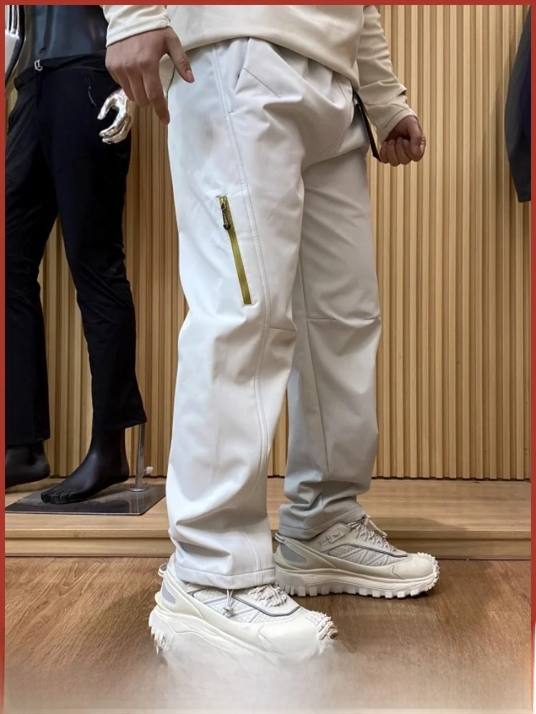 

Outdoor Mountain Series Fce Lined Warm Men's Casual Pants Windproof Hiking Trousers Soft ell Jaet Couple Sle Faion...