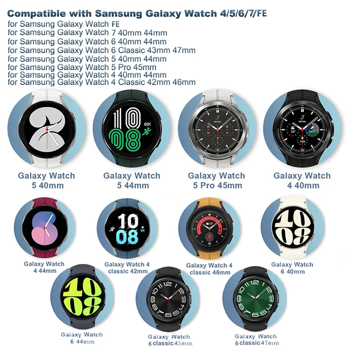 22mm Watch Connector for Samsung Galaxy Watch 8 7 6 5 4 40 44mm Metal Adapter for galaxy 6 4 classic 43mm 47mm 42 46 5 pro 45mm - view 5