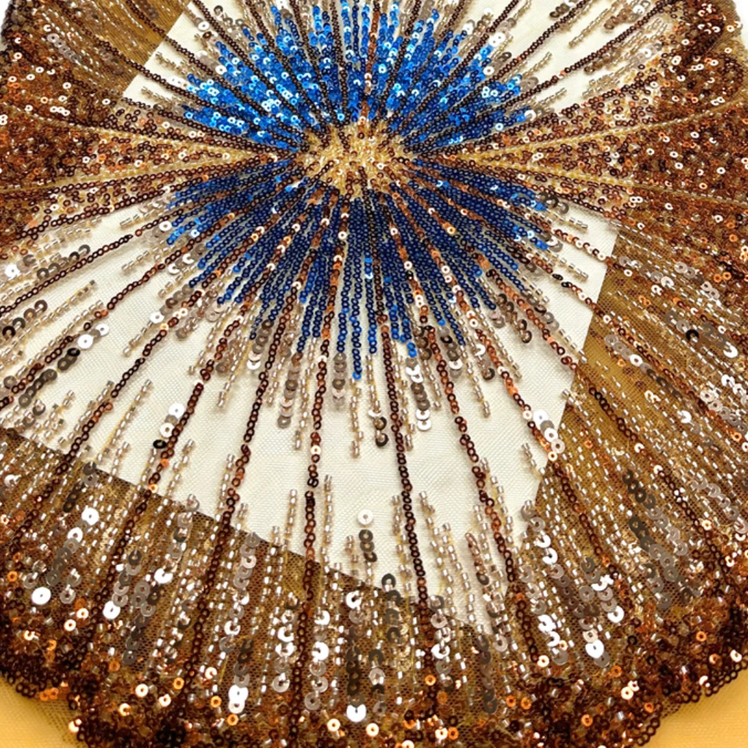 

Элитная французская сетчатая ткань с цветочной вышивкой, бисером и пайетками, нигерийское тюлевое кружево для свадебных и вечерних платьев, для шитья