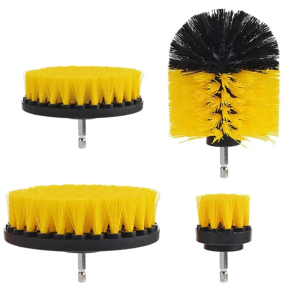 For Tile Bathroom Glass Scrub Wash Brush Electric Drill Brush Kit Scrubber Brushes Auto Tires Cleaning Tool Cleaning Brush