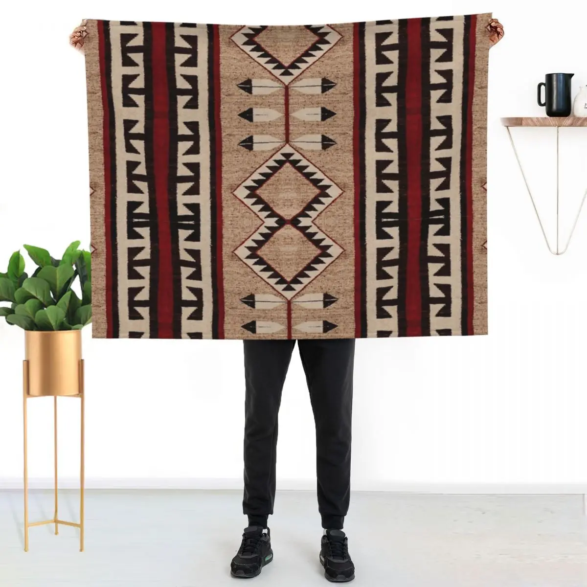 The Eternal Navajo Pattern Throw Blanket Summer Beddings Hairy christmas decoration Beach Tourist Extra Large Throw Blankets