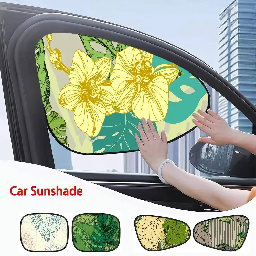 

Vintage Tropical Botanical Art Universal Car Side Window Sunshade - Adsorption, Sun Visor For Kids/Adults