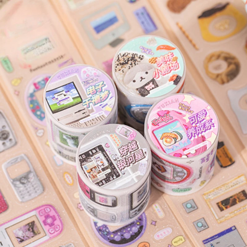 Ins Style لطيف Y2K بريق الديكور لاصق مخطط كتيب DIY بها بنفسك سكرابوكينغ مجلة ملصقات المواد الكولاج #3