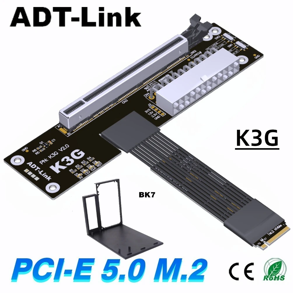 

Совершенно новый кабель PCI-E 5.0 X16 для ноутбука, внешняя видеокарта, графический процессор для материнской платы ITX/STX NUC для док-станции M.2 NVMe Key M