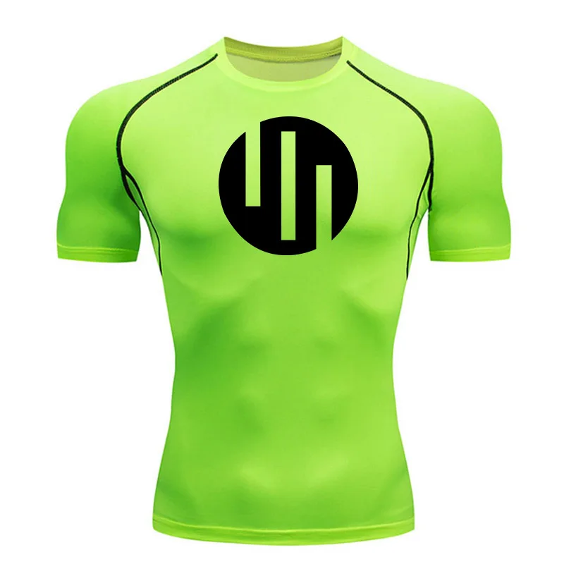 Running T-shirt Short Sleeve White Compression Shirt Men's Gym Exercise Quick dry Sun Protection Sportswear Muscle shirt 4XL image 5