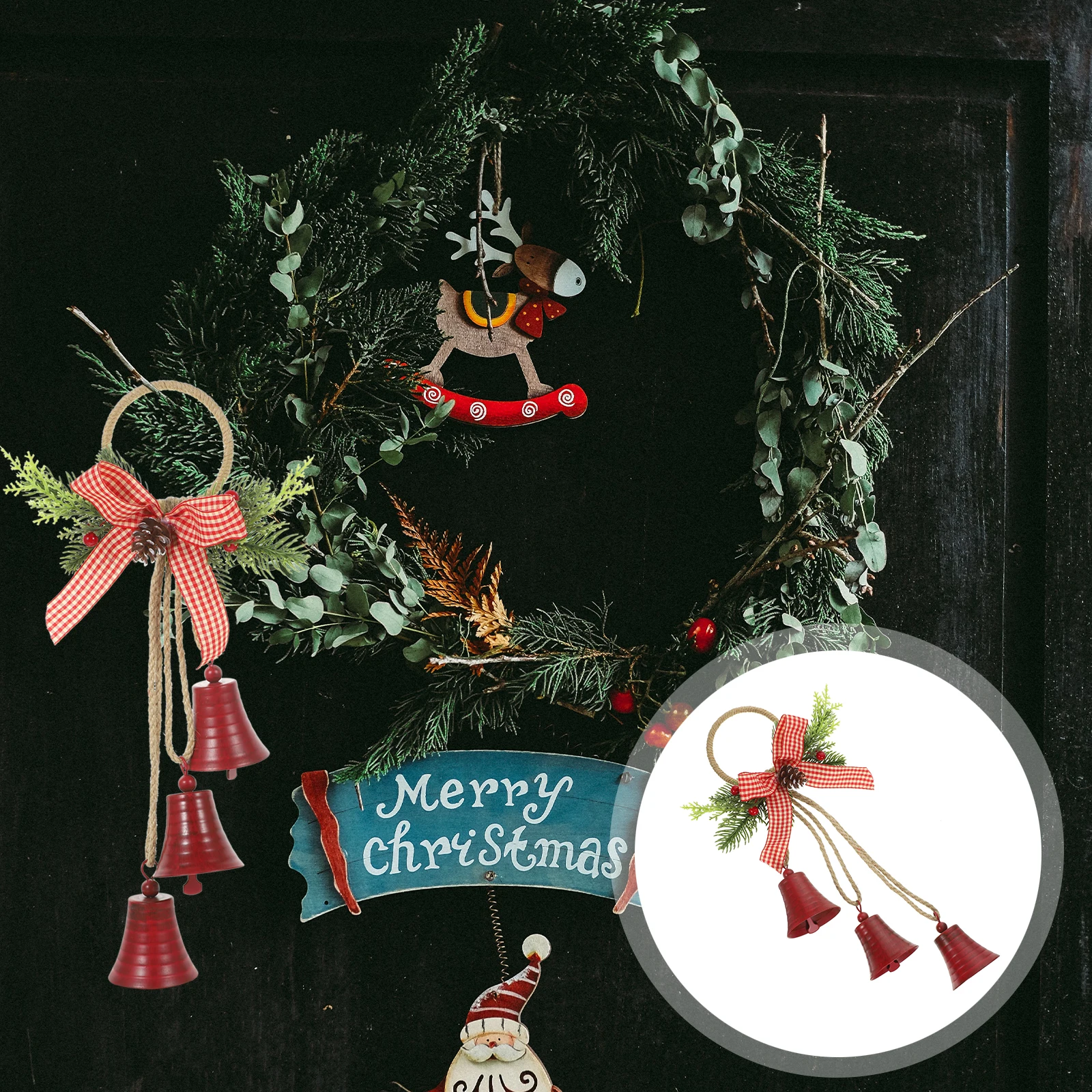 

Christmas Home Decorations Metal Bells Hangers Ornaments Creative Pendants Party