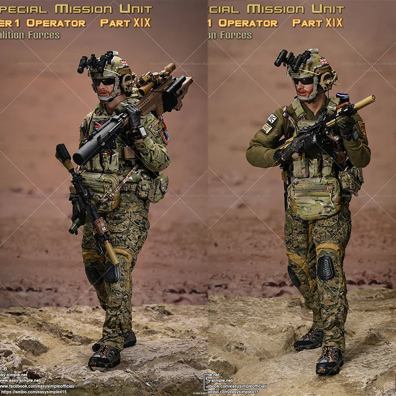 EASY&SIMPLE 26065RB 1/6 Scale Special Forces Sniper Army Special Operations Unit Military 12-inch Full Set Action Figure Soldier