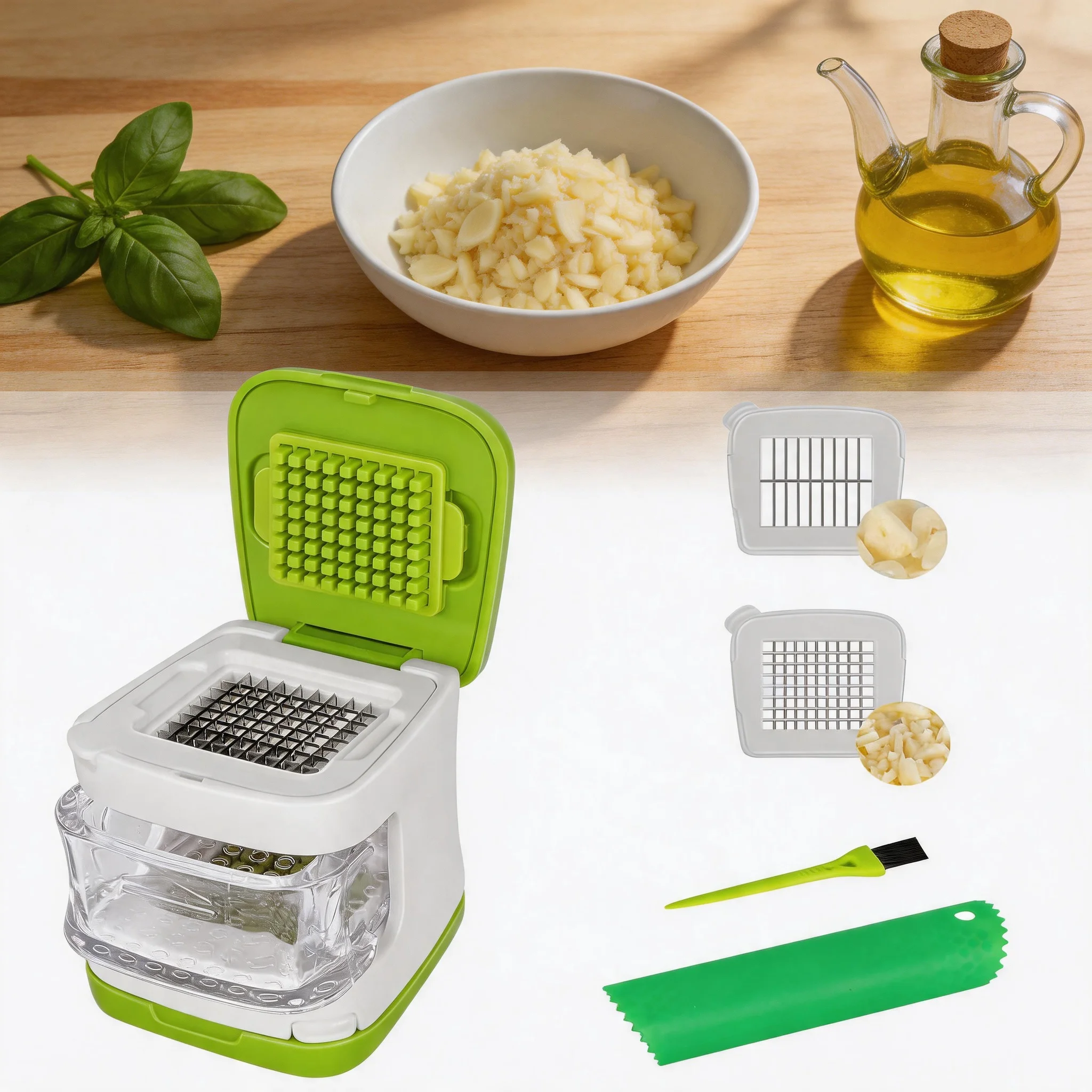 

Multi-Purpose Vegetable Cutter Garlic Cutter Presser Crusher Plastic Environmentally Ginger Garlic Slicer Kitchen Cooking Tool