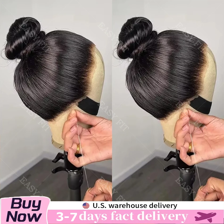 

Парик из бразильских натуральных волос, 200% плотность, идеально прямые, 13x4 HD Lace Front, без клея, 5x5, готовый к ношению, 360 Full Lace Wigs, распродажа