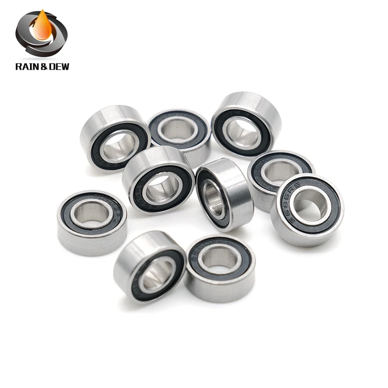 698-2RS Bearing ABEC-7 10PCS 8x19x6 mm Miniature 698RS Ball Bearings 619/8RS Z2V1 698 2RS