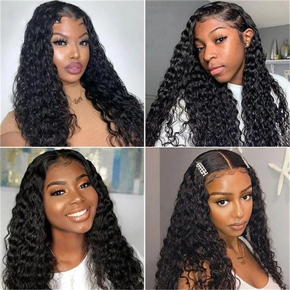 Onda Profunda Lace Front Perucas para Mulheres, Cabelo Humano Brasileiro, HD Lace Front, Pré Arrancadas, Cor Natural, 20 polegadas, 13x4