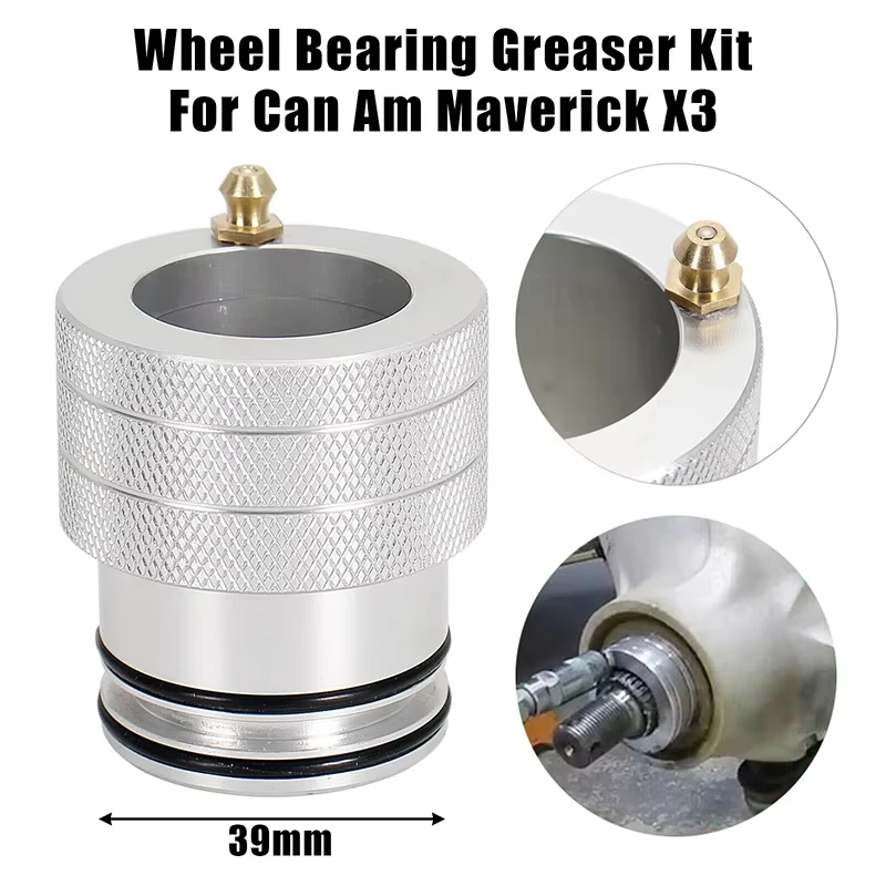 39MM Wheel Bearing Greaser Tool Fit For Can Am Maverick X3 2017-2022 Aluminum Easy Lubrication Corrosion Resistance 4