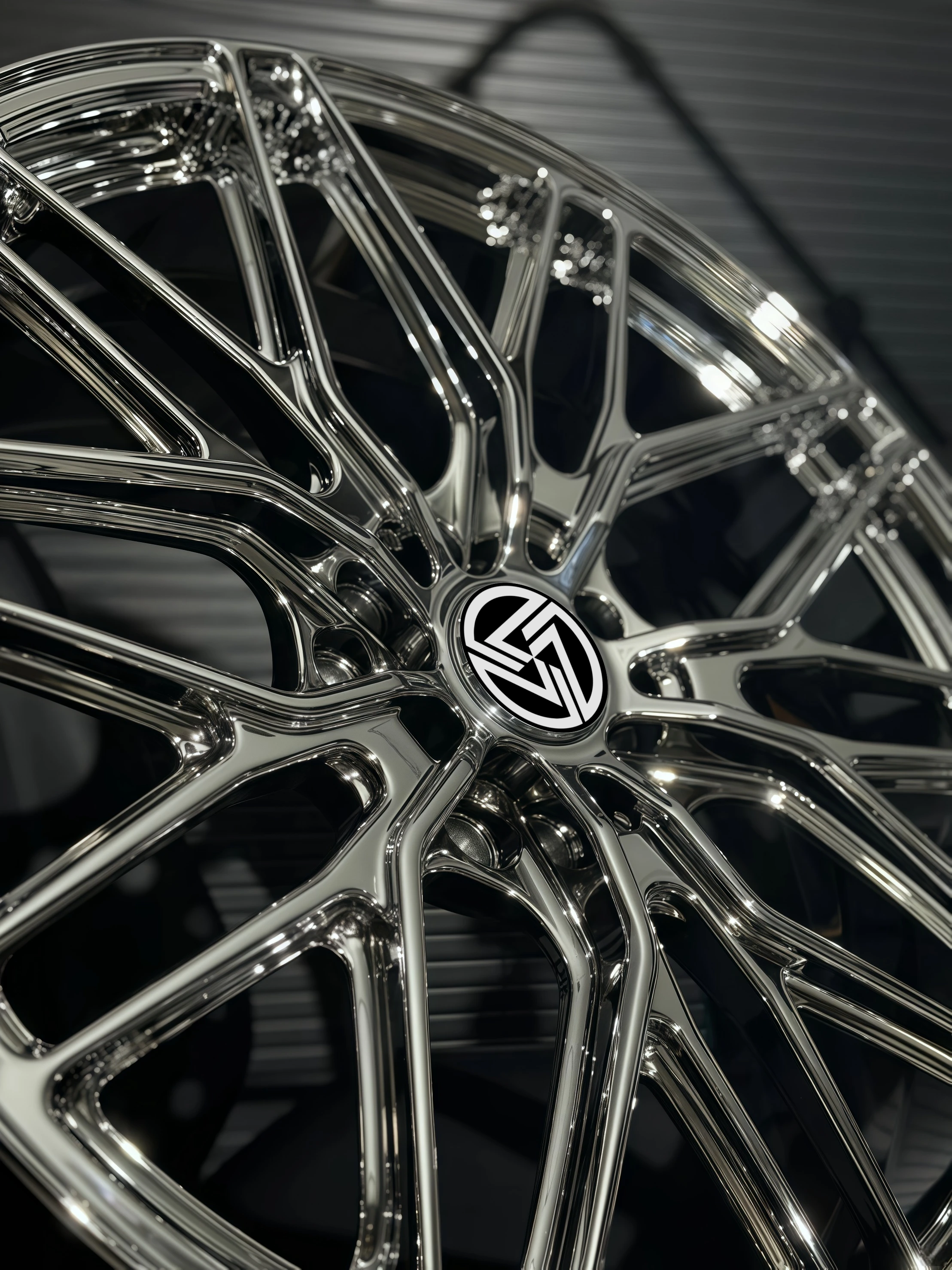 XL مخصص تصميم مقعر عميق كروم 1 قطعة 5*112/120/114.3 19-22 بوصة لعجلة سيارة الركاب سبيكة مزورة لبنز أودي BMW #5