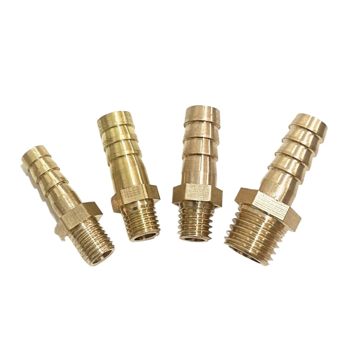 M8 M10 M12 Metric Male Thread x 6/8/10mm OD Hose Barb Brass Barbed Pipe Fitting Connector Coupler Adapter