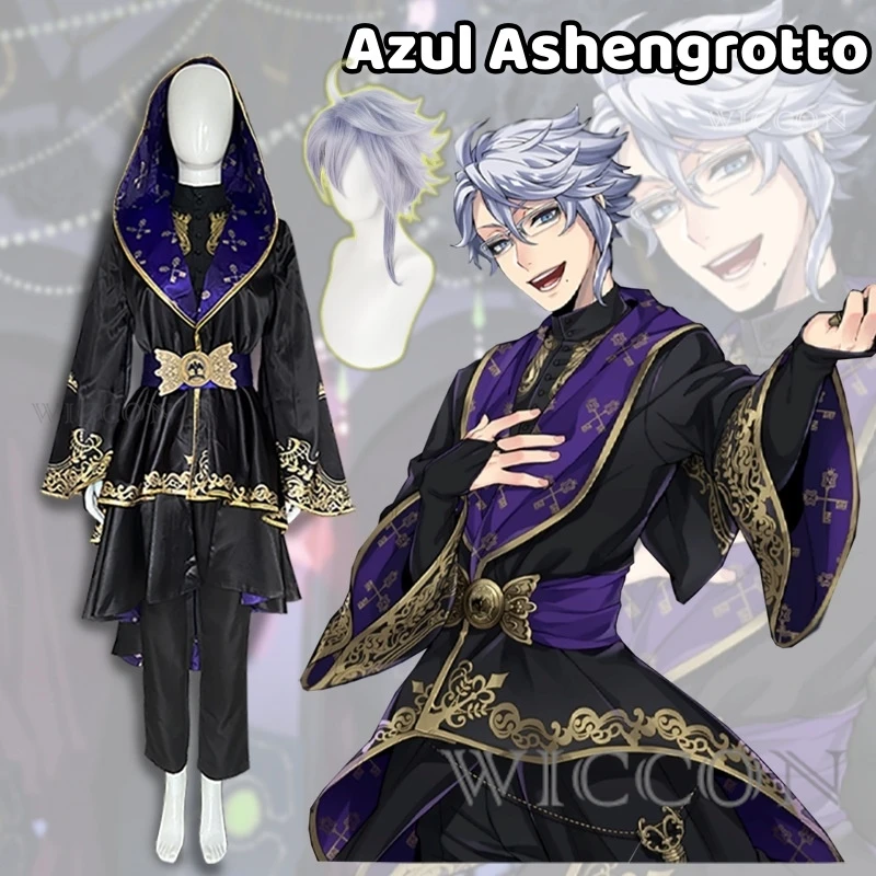 Azul Ashengrotto Cosplay Costume Clothes Wig Uniform Cosplay Night Raven College Octavinelle It's a Deal Halloween Party Set