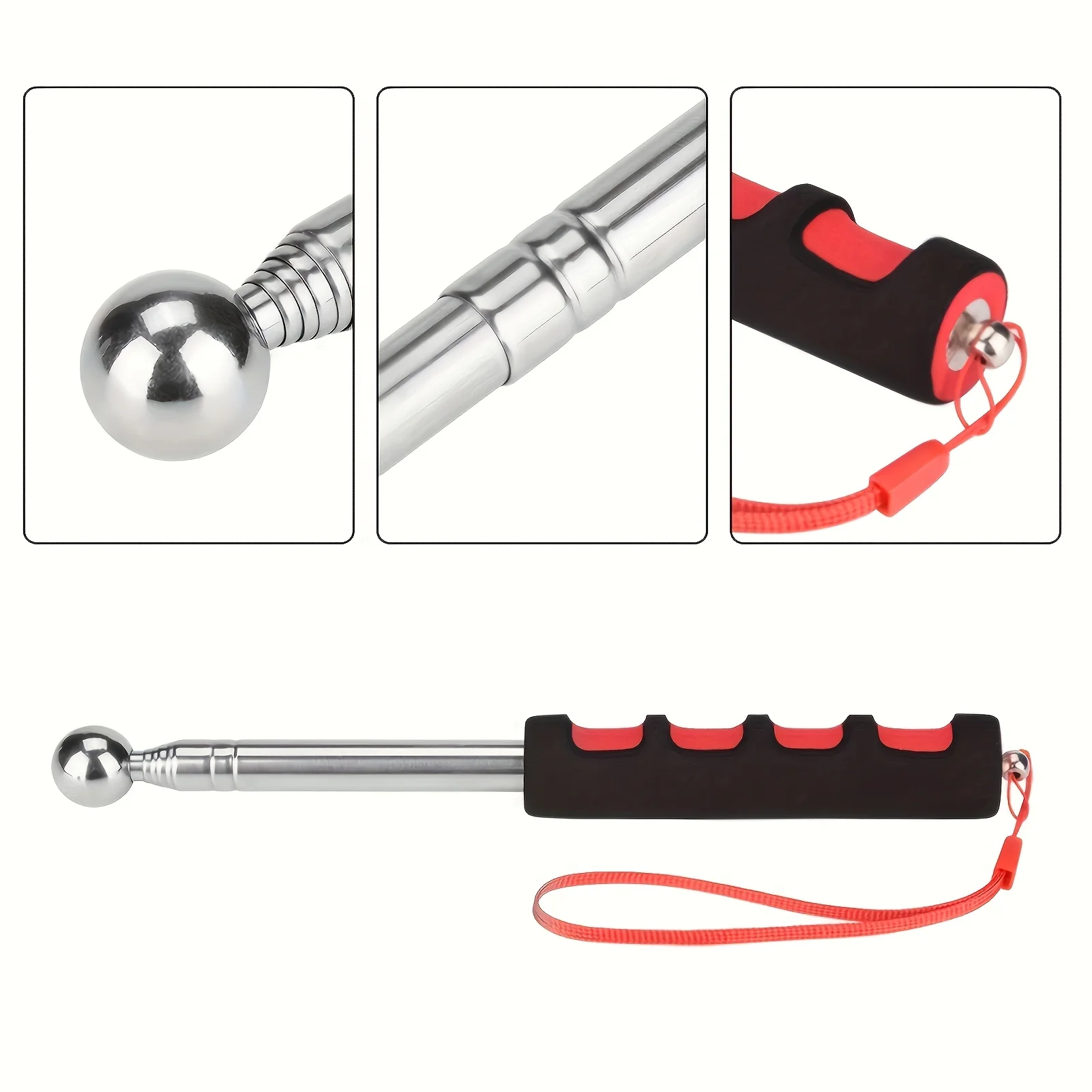 

Empty drum hammer house inspection hammer stainless steel telescopic drum hammer tool to inspect floor tiles and walls