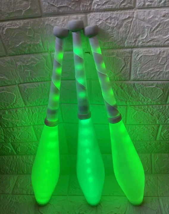 Acrobatic Props Juggling Stick Led Light For Clown 53cm