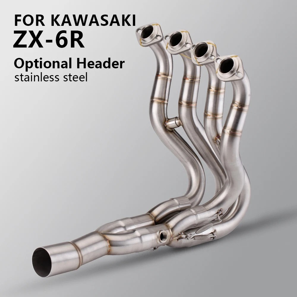 

Motorcycle exhaust system Slip on front link pipe For Kawasaki ninja zx6r ZX-6R 2009 - 2021