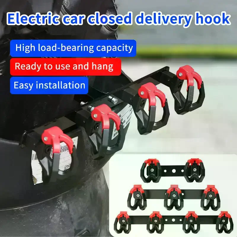

Motorcycle Double Hook Luggage Bag Hanger No Drilling Required Front Bumper Hook Modified Hook E-Bike Motor Accessories