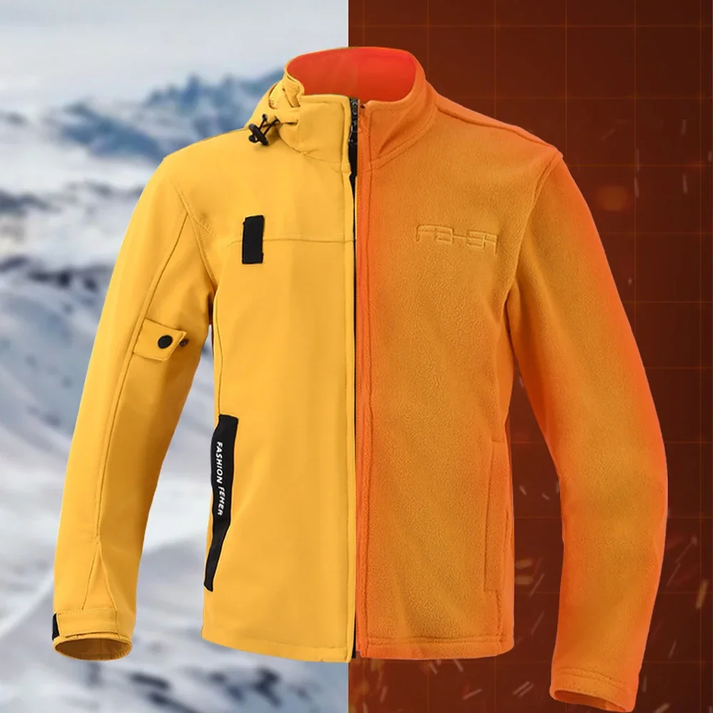 Chaqueta de motocicleta para hombre, ropa Unisex impermeable para exteriores, equipo de protección extraíble suave a prueba de viento para montar en