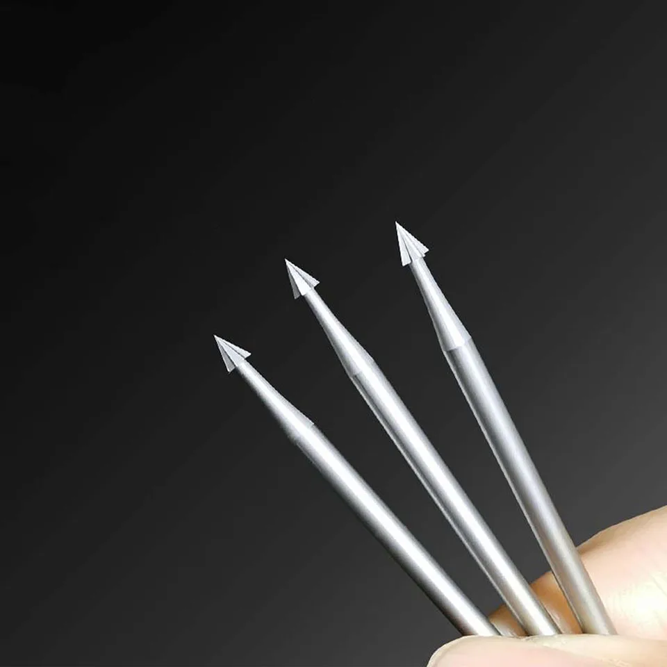 German-Made Cemented Carbide Umbrella Burr Set 2.35mm Shank  Precision Engraving & Jewelry Rotary Bits