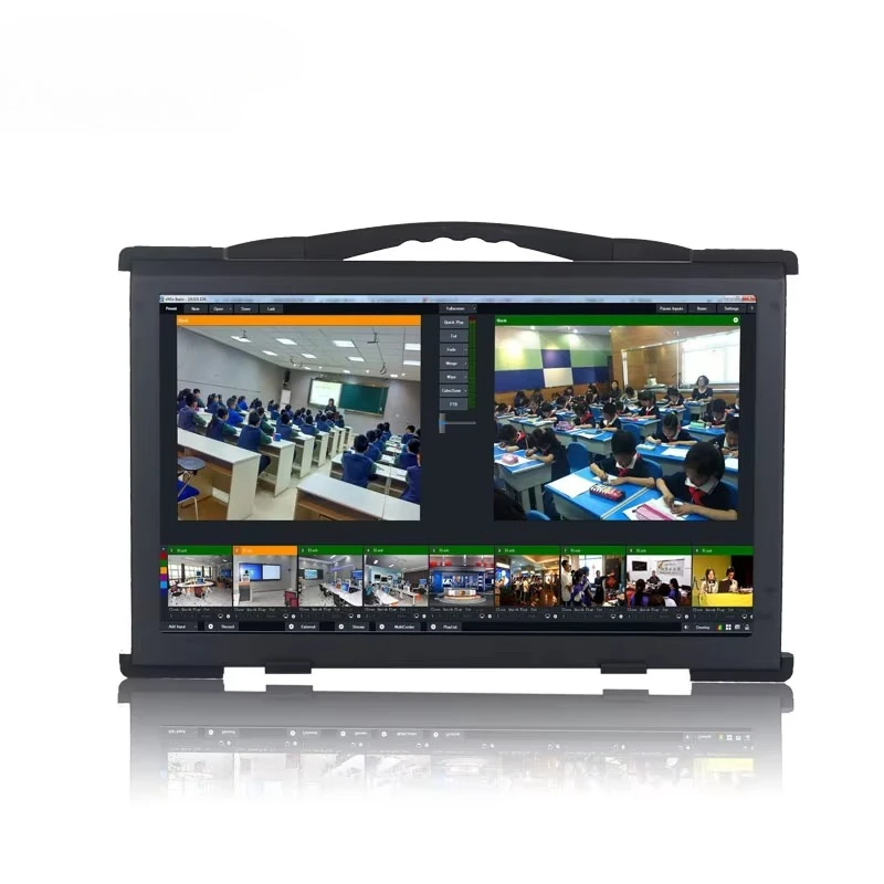 

17.3 Inch Full HD LCD Screen Portable Live Broadcast Host Radio Station Broadcasting Equipment Support 4 Way SDI Capture Card