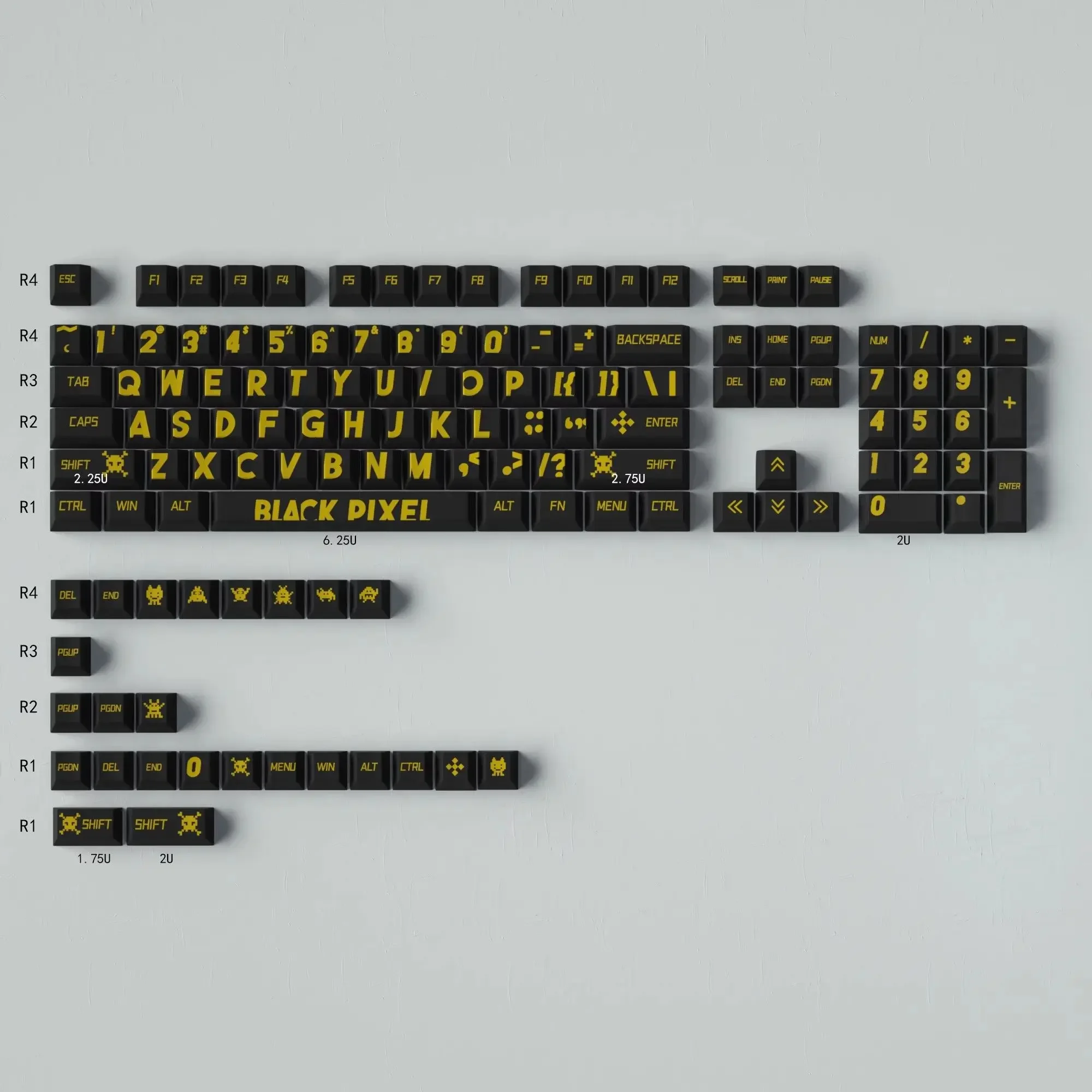 

Black gold/blue/purple/large characters, theme personality creative keyboard cap full set of PBT hot sublimation original 68/75/