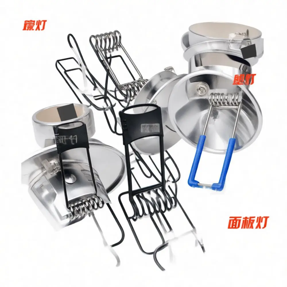 Durable Metal Spring Hooks For LED Downlight Panel Light Embedded Ceiling Mounting Heavy Duty Clamps Fastener Accessory