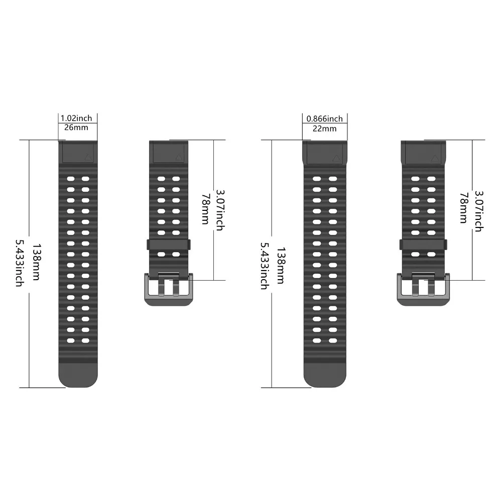 Silicone Watch Strap 26mm 22mm For QuickFit Garmin Band Fenix 8 7X 7 7S 6X 6 Pro 5 5X Epix 2 Forerunner 965 955 945 Instinct 2 image 4