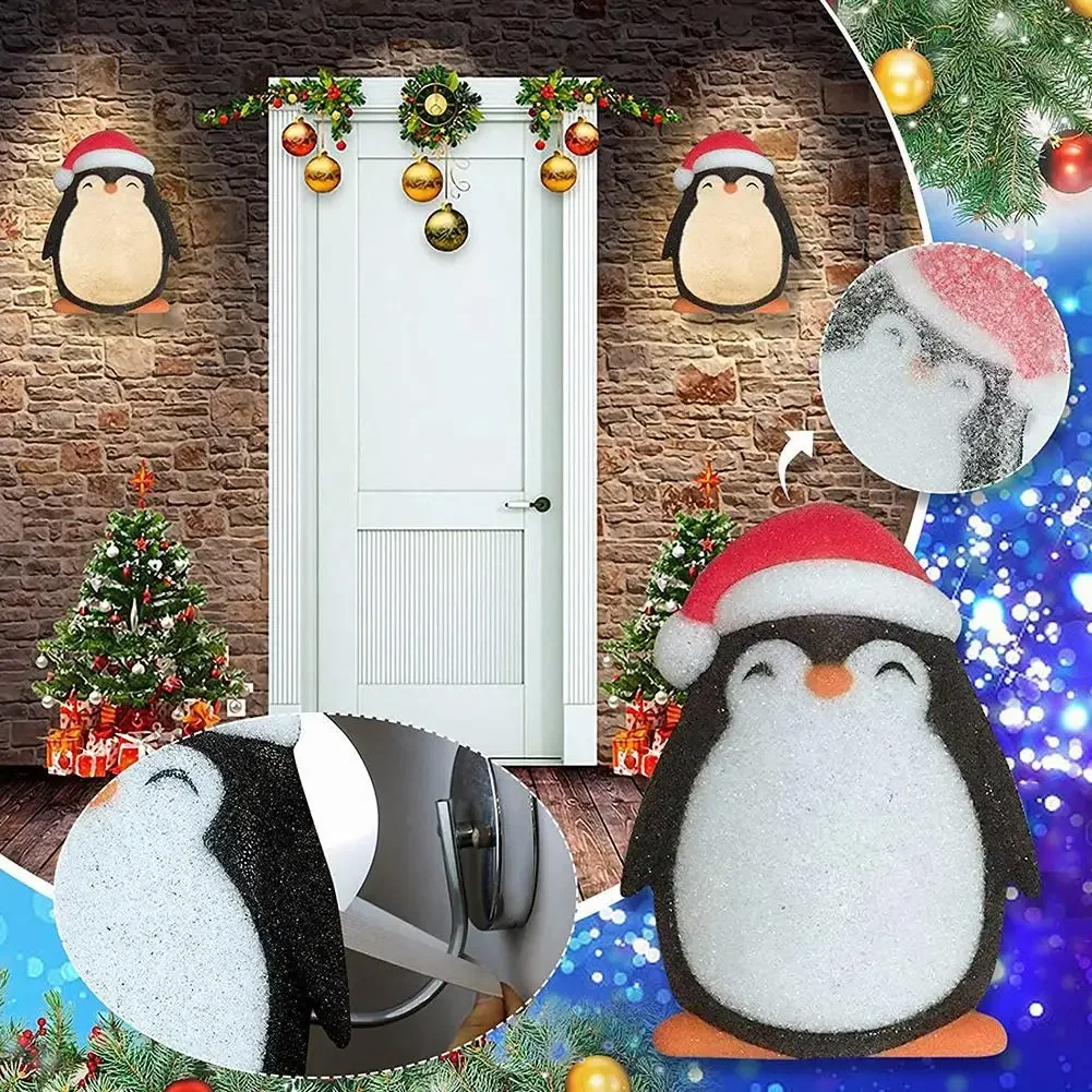 Kerstpinguïn lampenkap wandlamp - veranda verlichting buiten - nieuwjaarsdecoratie 2022