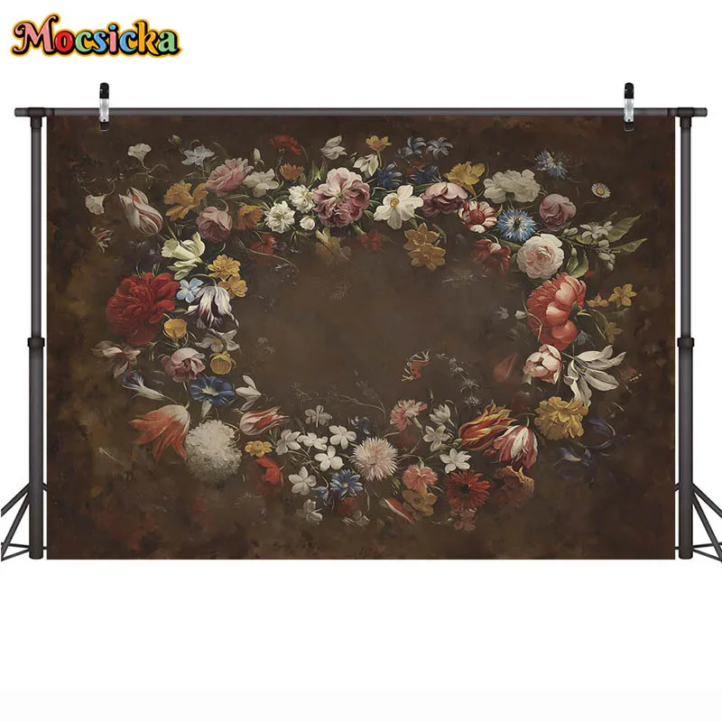 Abstract Retro Flower Photography Backgrounds Newborn Baby Portrait Wedding Food Vintage Old Master Gradient Backdrop Photocall