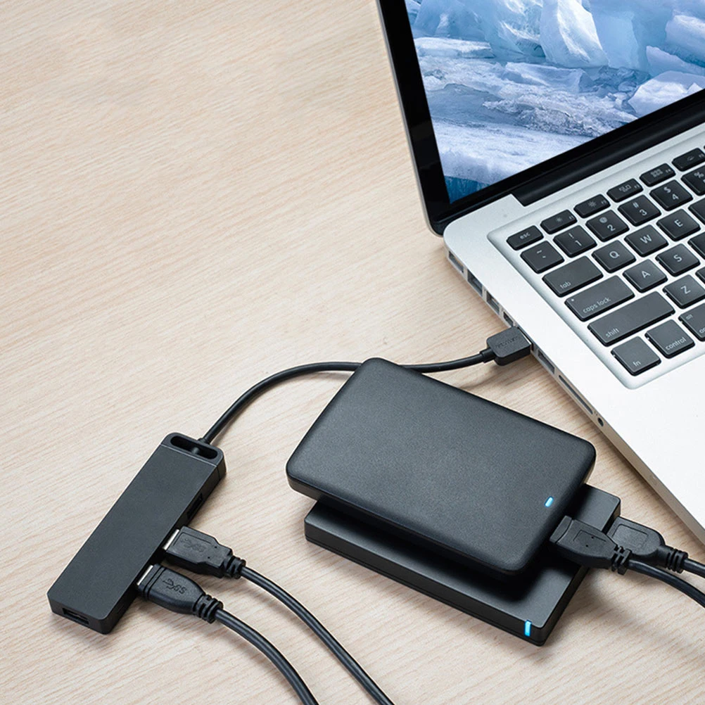 

4-Port 1M Usb 3.0 Splitter Otg Support Tinned Copper Core Aluminum Foil Shielding High Temperature Resistant Shell