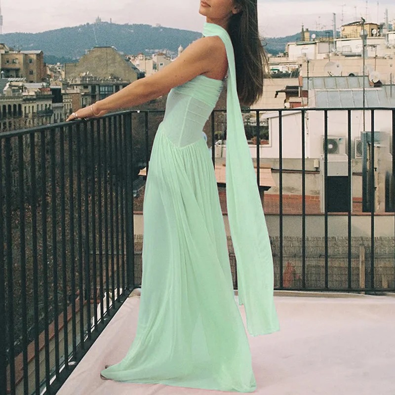 Bufanda Sexy para mujer, vestido de bata con hombros descubiertos