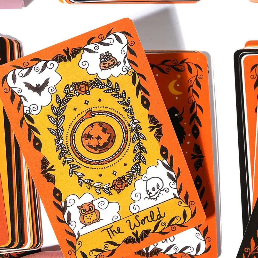 Wesołego Halloween Karty Tarota 78 Wyroczni Angielskie Wizje Wróżenie Edycja Talia Borad Gry