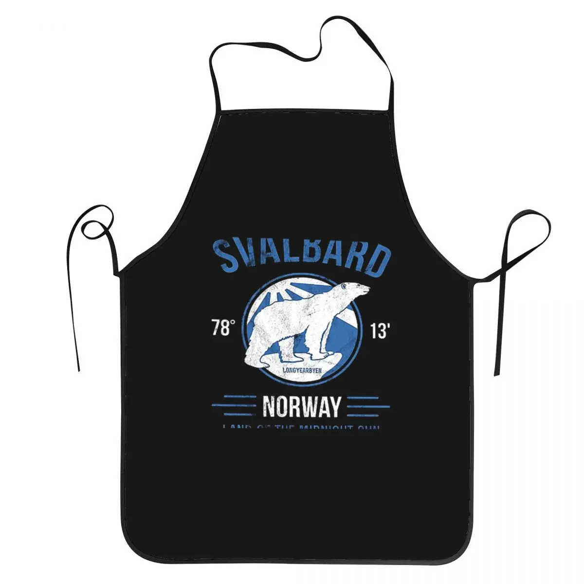 Svalbard Polar Bear Midnight Sun In Norway Apron Chef Cuisine Tablier Waterproof Bib Kitchen Cleaning Pinafore for Women Men