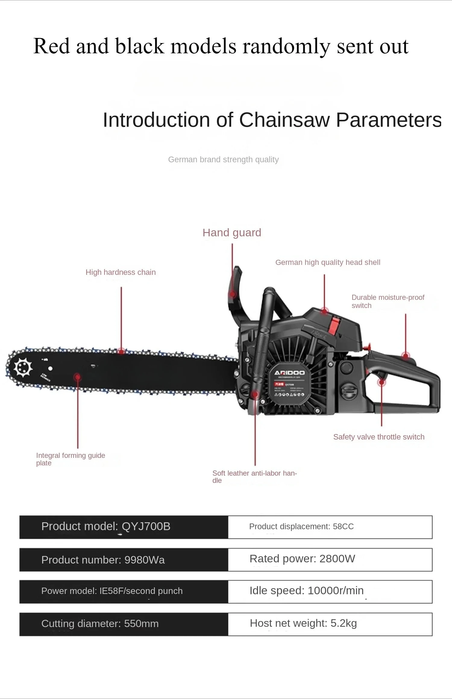 

High Performance Chain Saw for Efficient Wood Cutting